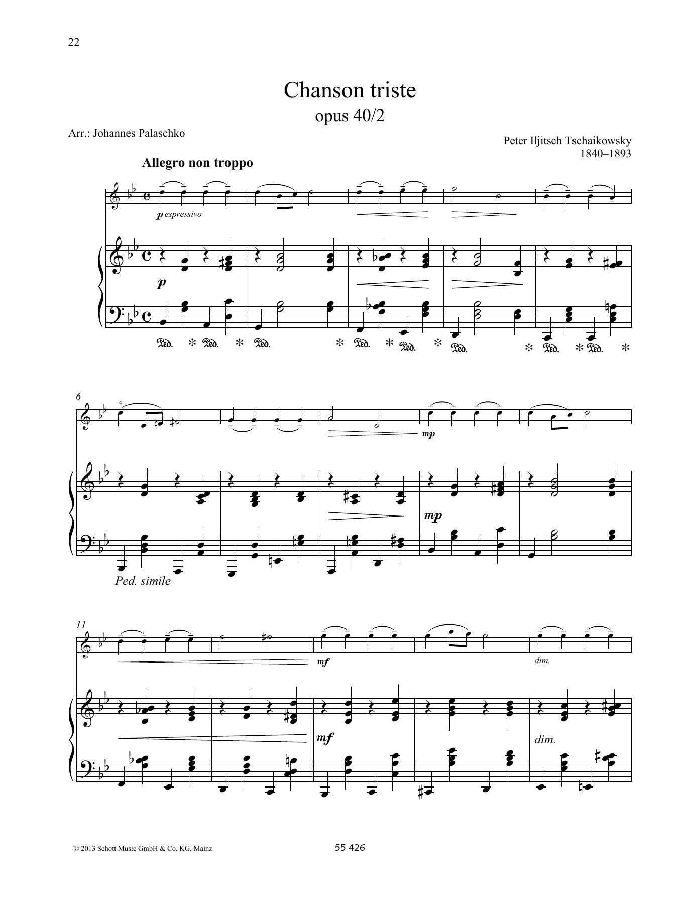 Produktbild zu: Chanson Triste