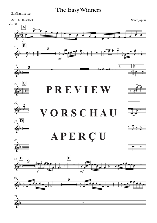 Produktgalerie: Seite 17 von 21 The Easy Winners , , (Concert Band)