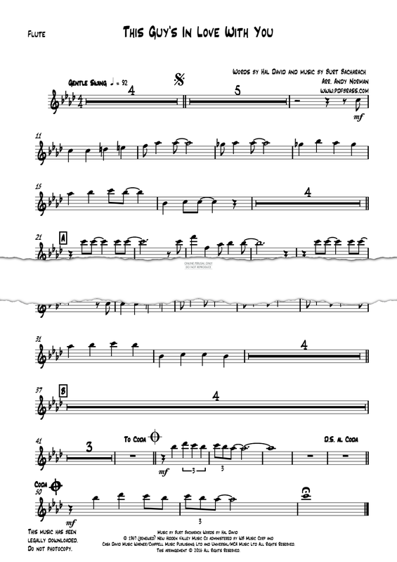 Produktgalerie: Seite 1 von 1 This Guy's In Love With You, Burt Bacharach, Quintett