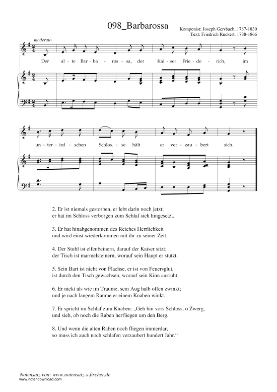 Produktbild zu: Barbarossa Joseph Gersbach (1787-1830)