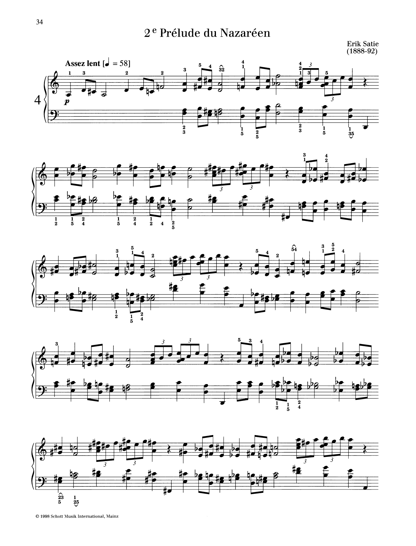 Product gallery: Page 1 of 1 2e Prelude du Nazareen, Erik Satie