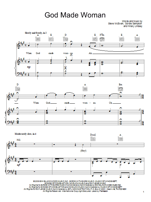 Produktgalerie: Seite 1 von 1 God Made Woman, Keith Urban, Gesang, Gitarre, Klavier