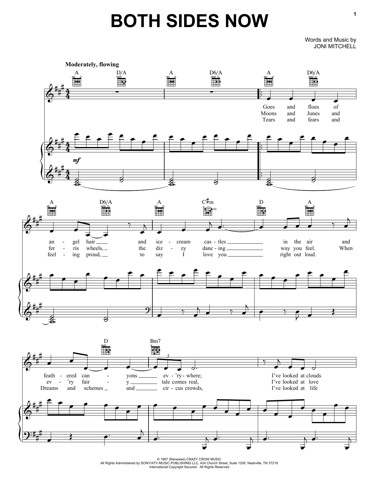 Produktgalerie: Seite 1 von 1 Both Sides Now, Judy Collins, Gesang, Gitarre, Klavier