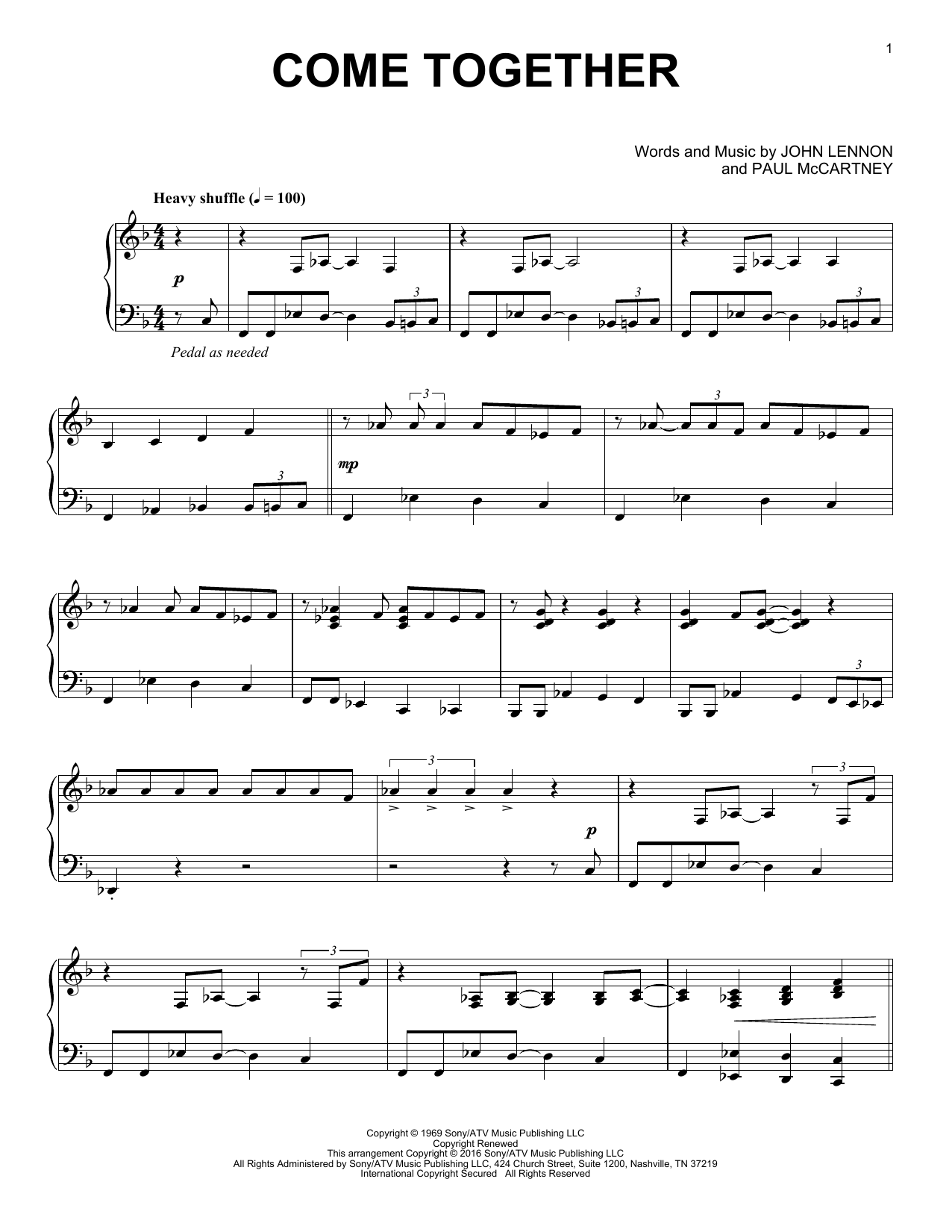 Product gallery: Page 1 of 1 Come Together [Jazz version], The Beatles