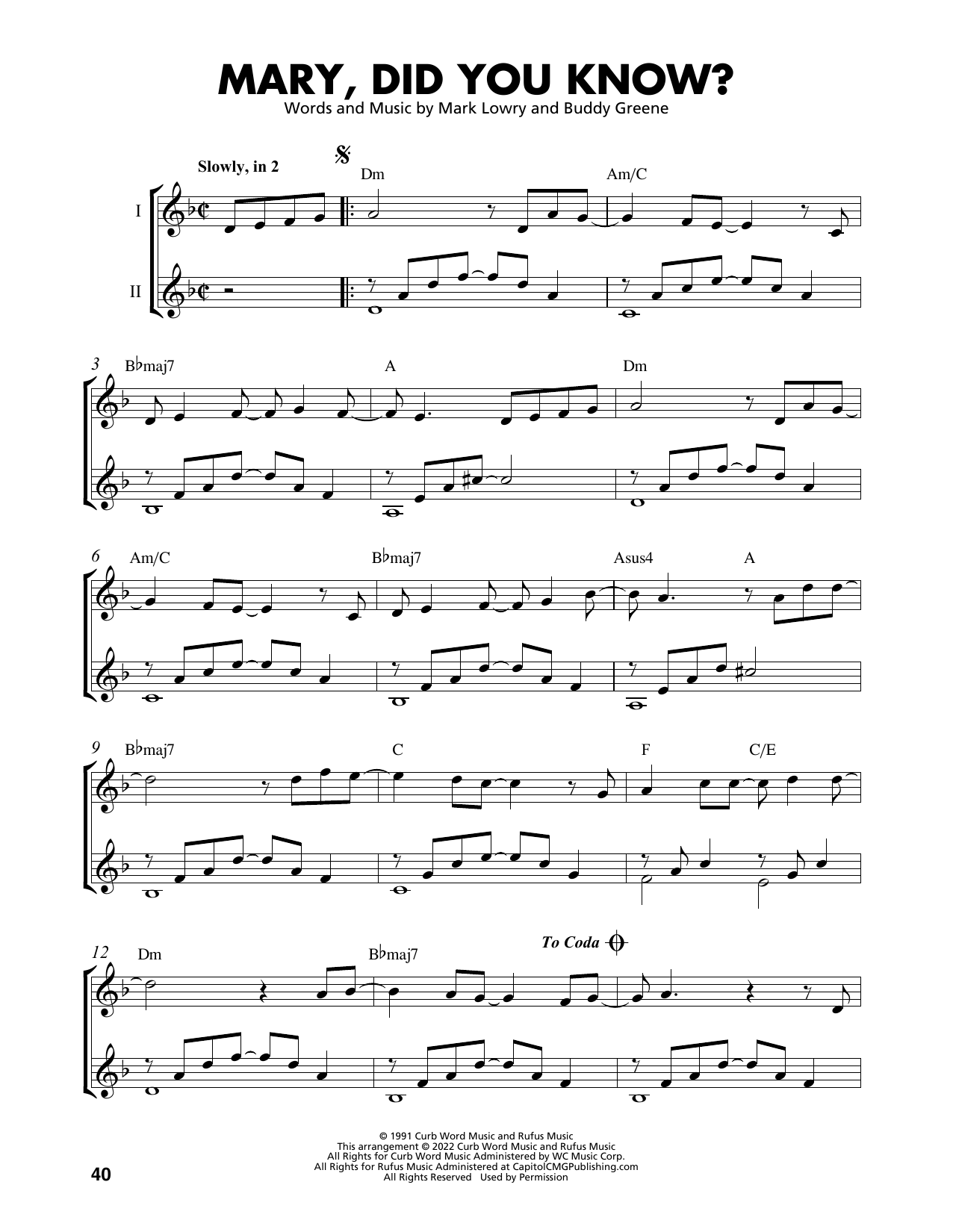 Product picture to: Mary, Did You Know? (arr. Mark Phillips)