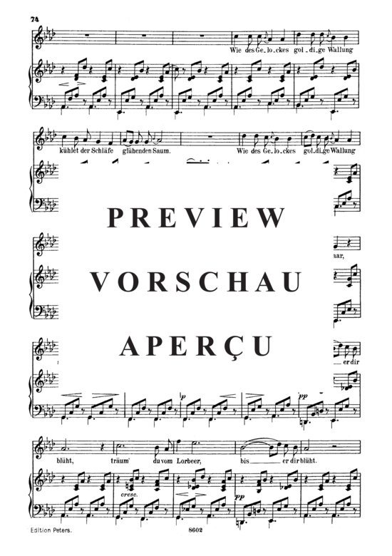 Product gallery: Page 4 of 6 Wiegenlied D.867 Wie sich der Äuglein, , Medium Voice and Piano