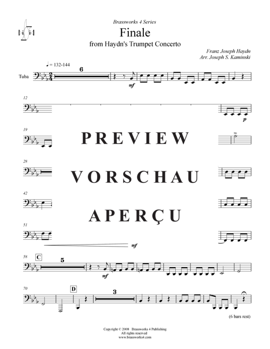 Produktgalerie: Seite 12 von 21 Finale aus Haydn’s Trompeten Concerto , , (Blechbläserquintett)