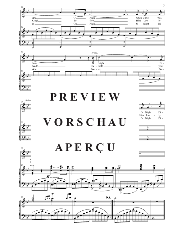 gallery: O Holy Night (Gesang mittel + Klavier) , ,  (B-Dur)