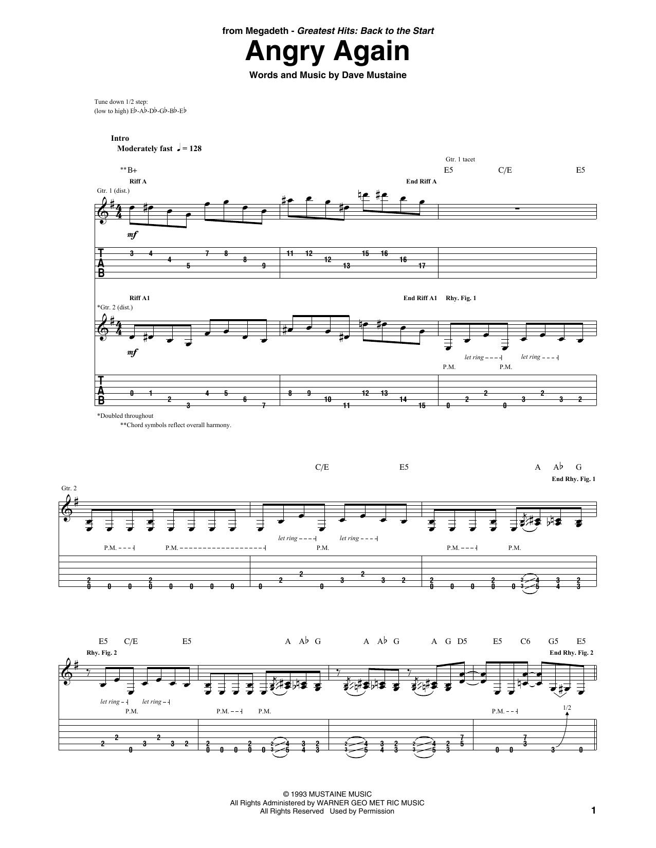 Produktgalerie: Seite 1 von 1 Angry Again, Megadeth, Gitarre