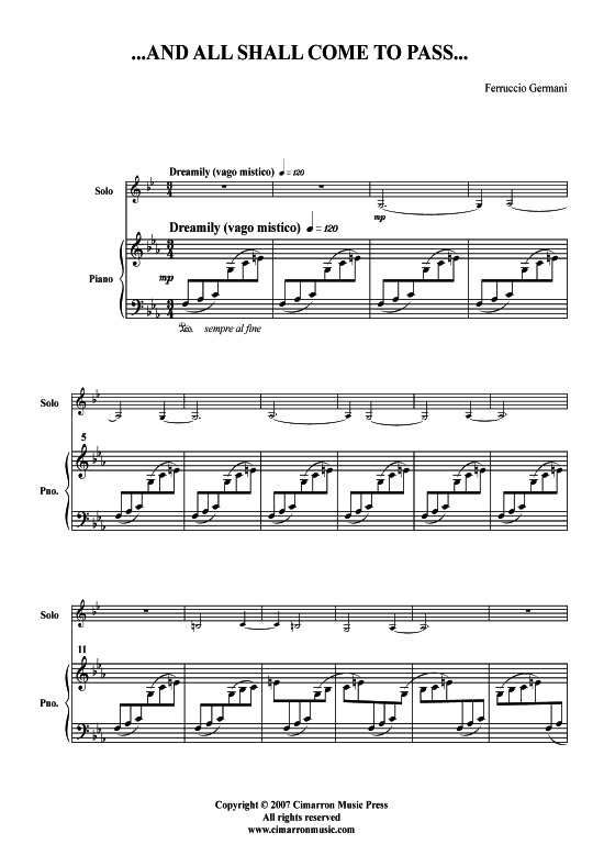 Produktbild zu: And all shall come to pass Ferruccio Germani