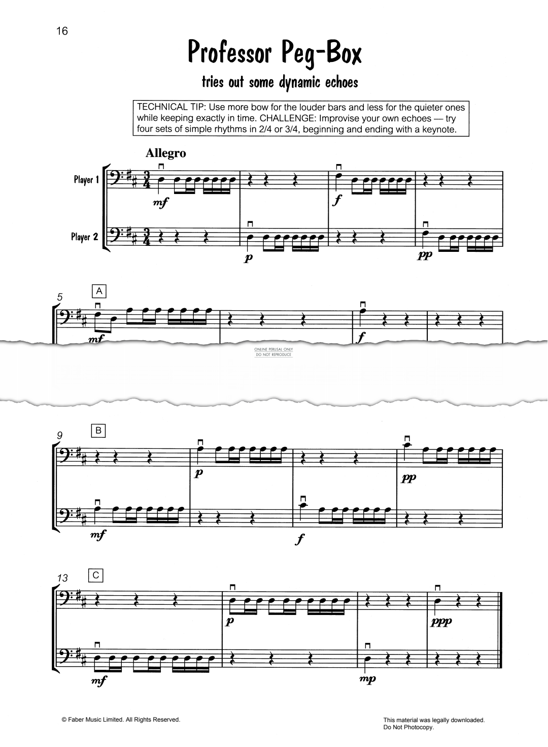 Produktgalerie: Seite 1 von 1 Professor Peg-Box Tries Out Some Dynamic Echoes, Mary Cohen, Violoncello