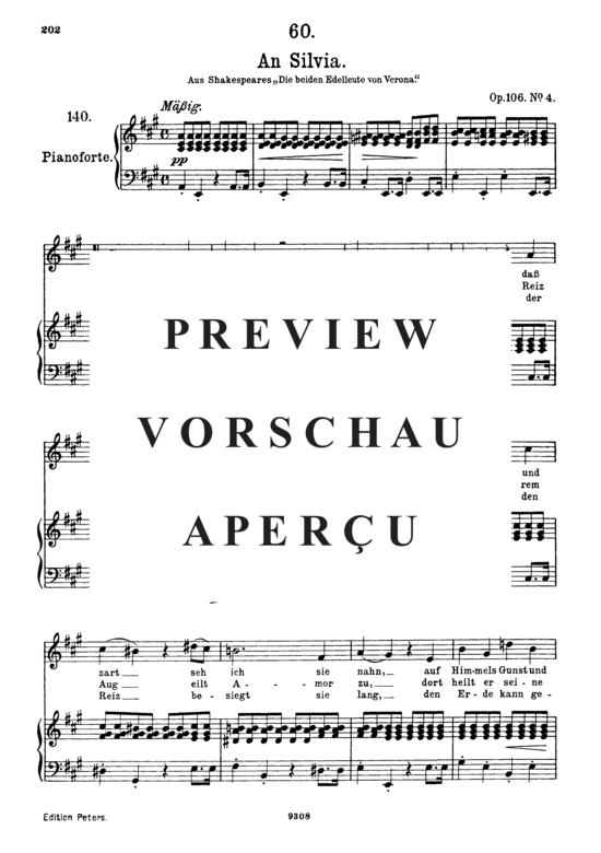 Product gallery: Page 2 of 3 An Silvia D.891, , High Voice and Piano