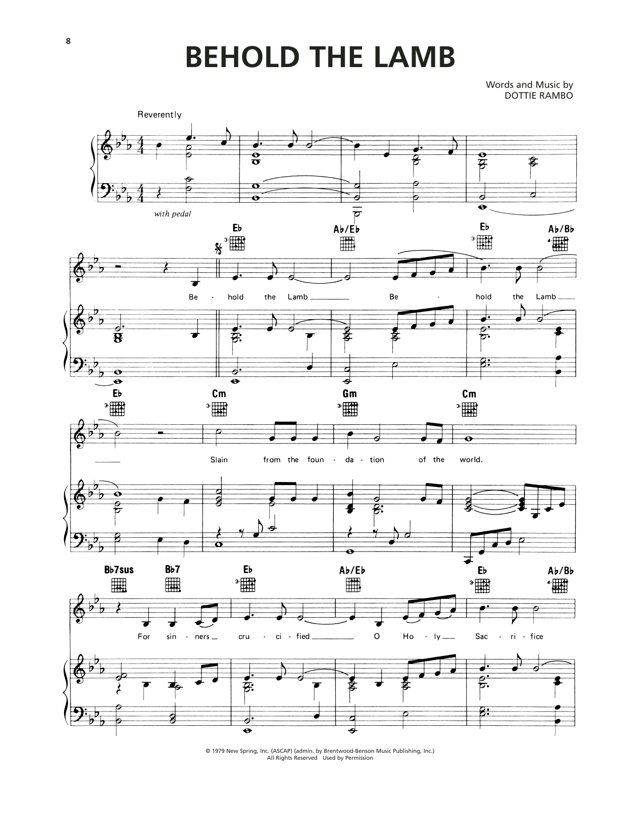 Produktgalerie: Seite 1 von 1 Behold The Lamb, Dottie Rambo, Gesang, Gitarre, Klavier