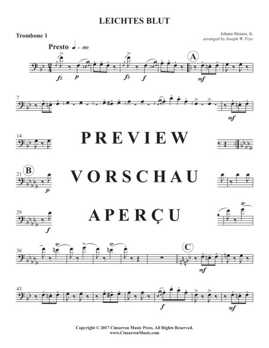 Product gallery: Page 7 of 14 Leichtes Blut , , (Trombone quartet)