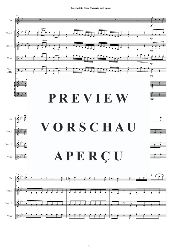 Produktgalerie: Seite 6 von 11 Oboe Concerto in G minor, , Oboe und Kammerorchester