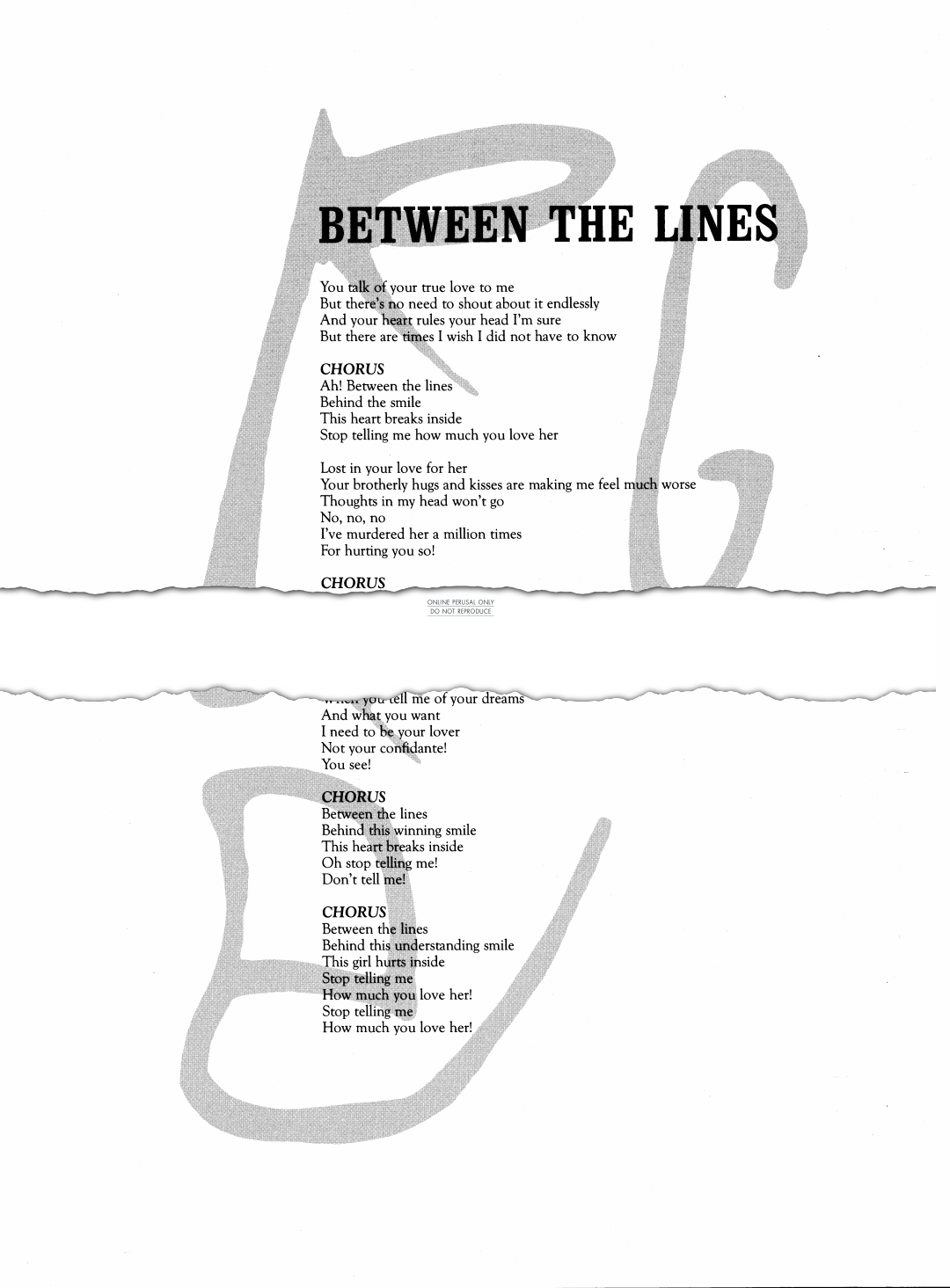 Produktbild zu: Between The Lines