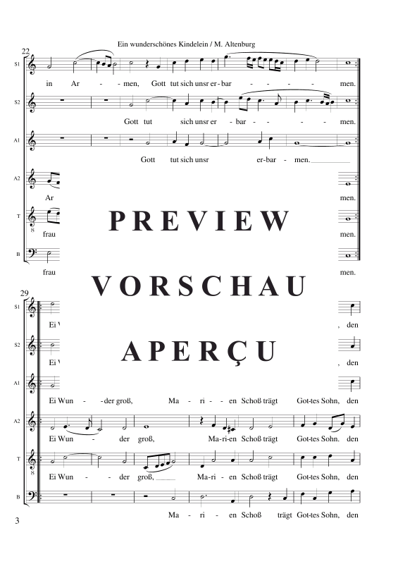 Produktgalerie: Seite 4 von 11 Ein wunderschönes Kindelein, , Gemischter Chor SSAATB
