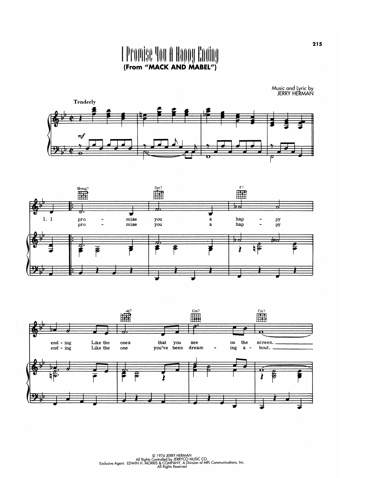 Produktgalerie: Seite 1 von 1 I Promise You A Happy Ending (from Mack & Mabel), Jerry Herman, Gesang, Gitarre, Klavier