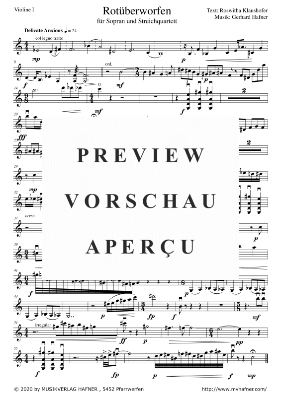 Produktgalerie: Seite 9 von 11 Rotüberworfen, , (Sopran Solo und Streicher Quartett)