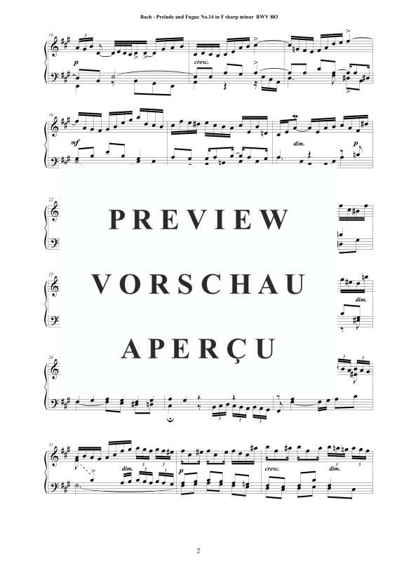 Product gallery: Page 3 of 8 Prelude and Fugue No. 14 in F sharp minor, , Solo Piano