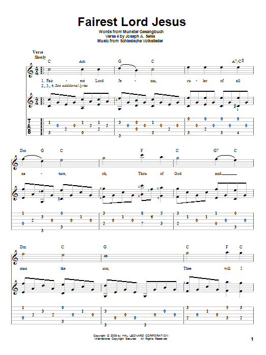 Produktbild zu: Fairest Lord Jesus