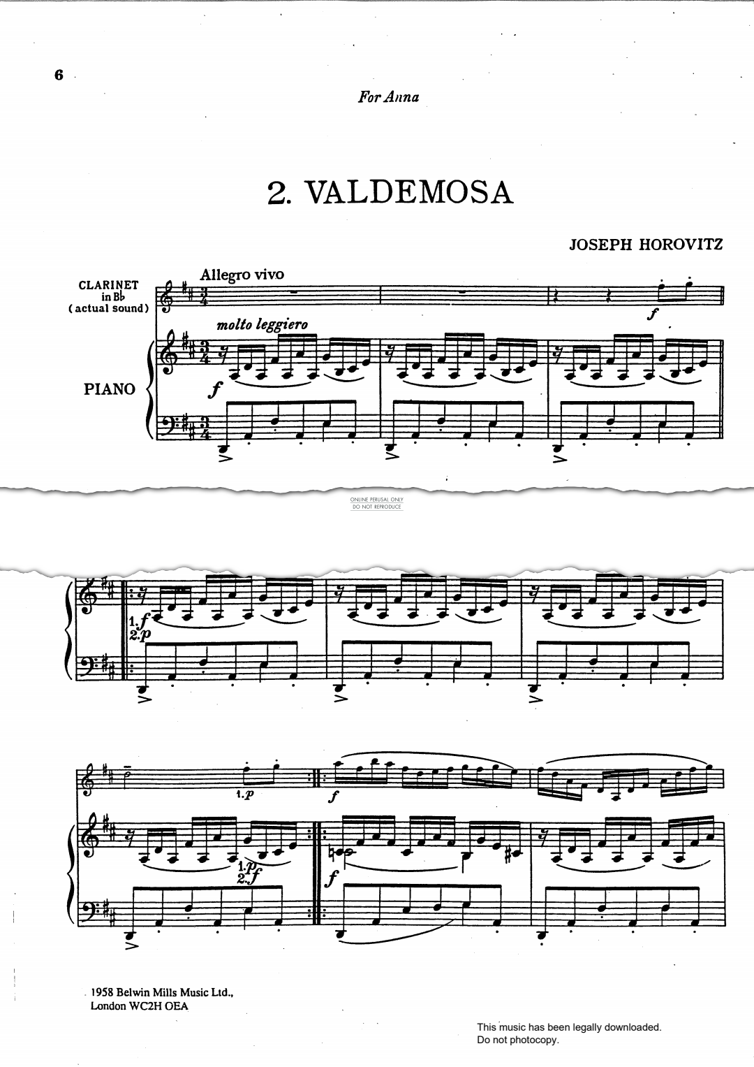 Produktbild zu: Valdemosa (from 'Two Majorcan Pieces')