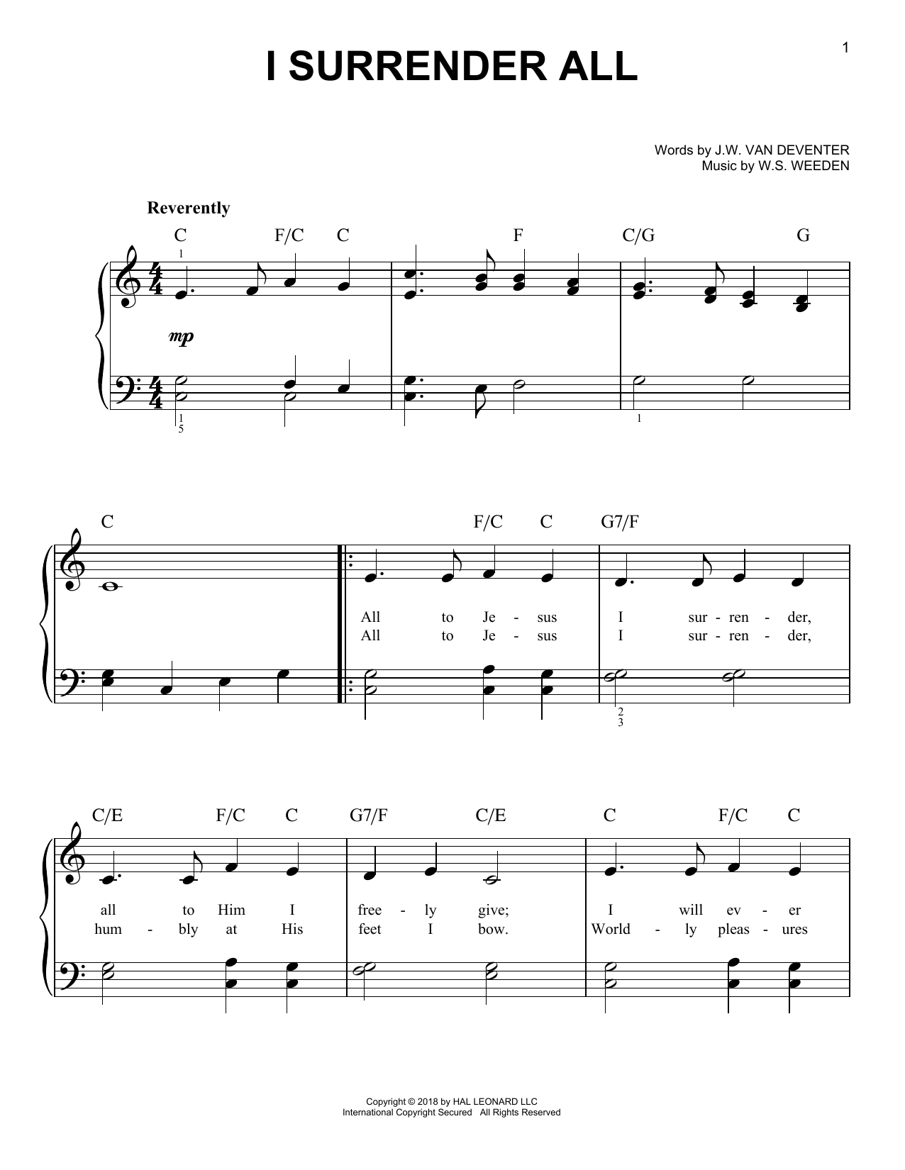 Produktbild zu: I Surrender All