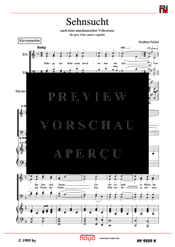 gallery: Sehnsucht, , (Gemischter Chor und Klavier - Klavierpartitur)