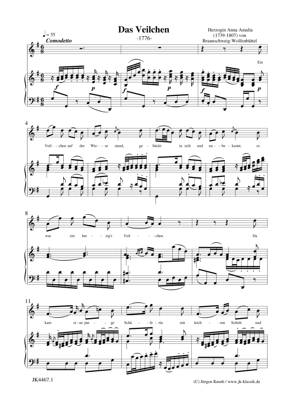 Produktgalerie: Seite 1 von 11 Das Veilchen, , Gesang hoch und Klavier