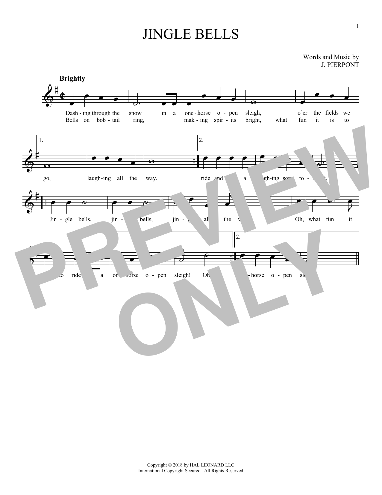Product gallery: Page 1 of 1 Jingle Bells, J. Pierpont