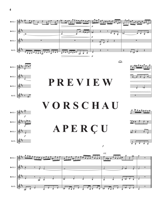 Product gallery: Page 5 of 11 Little Fugue , , (clarinet quartet)