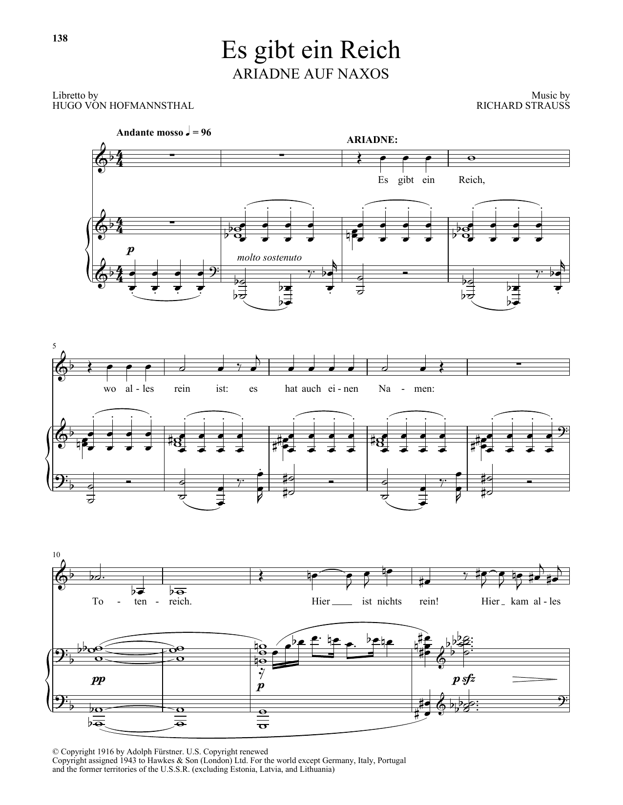 Product picture to: Es Gibt Ein Reich (from Ariadne auf Naxos)