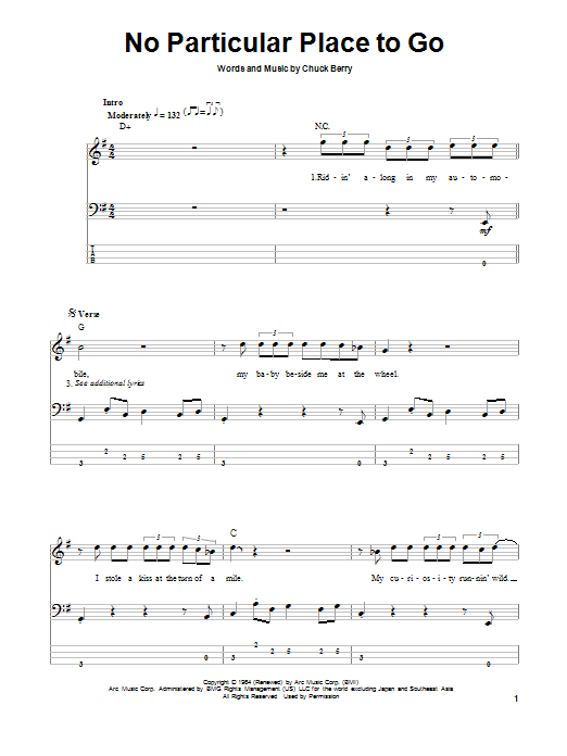 Produktgalerie: Seite 1 von 1 No Particular Place To Go, Chuck Berry, E-Bass