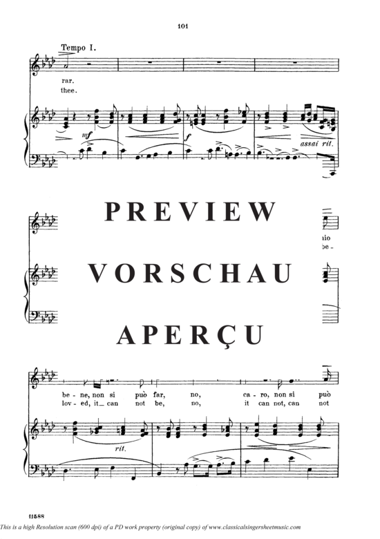 Product gallery: Page 4 of 5 Lasciar d'amarti, Parisotti, Alessandro, Medium Voice and Piano