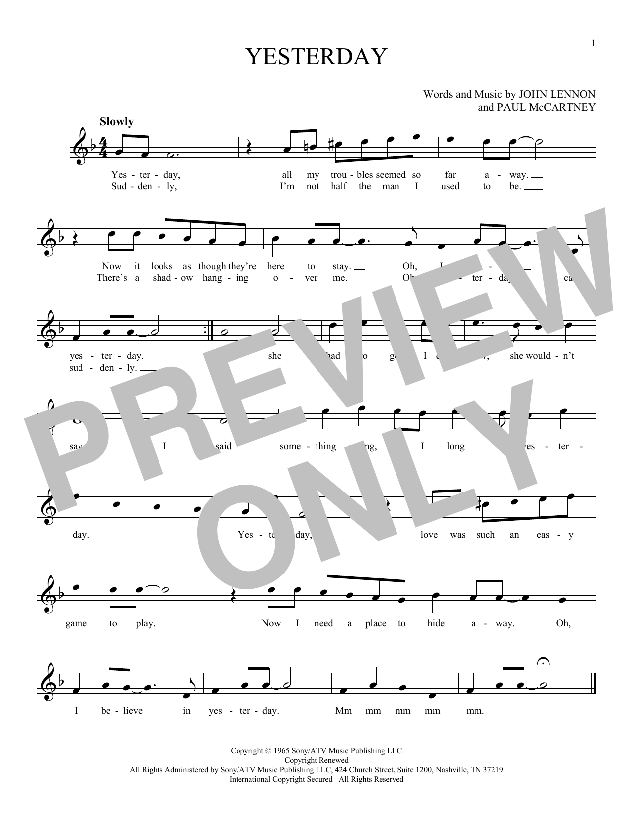Product gallery: Page 1 of 1 Yesterday, The Beatles