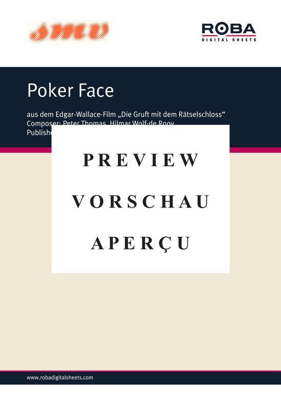 Product gallery: Page 2 of 7 Poker Face , , Piano Solo