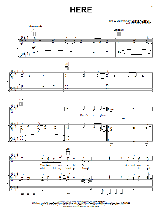 Produktgalerie: Seite 1 von 1 Here, Rascal Flatts, Gesang, Gitarre, Klavier