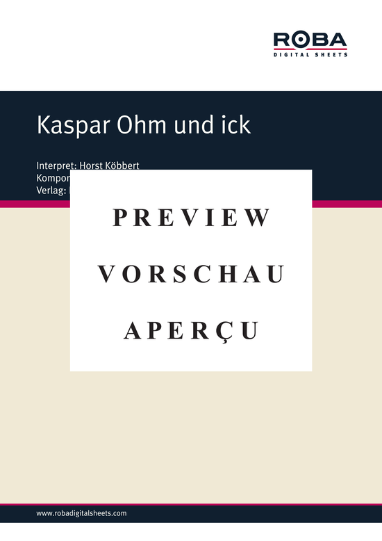 Product gallery: Page 2 of 3 Kaspar Ohm und ick , Köbbert, Horst , Piano and Voice