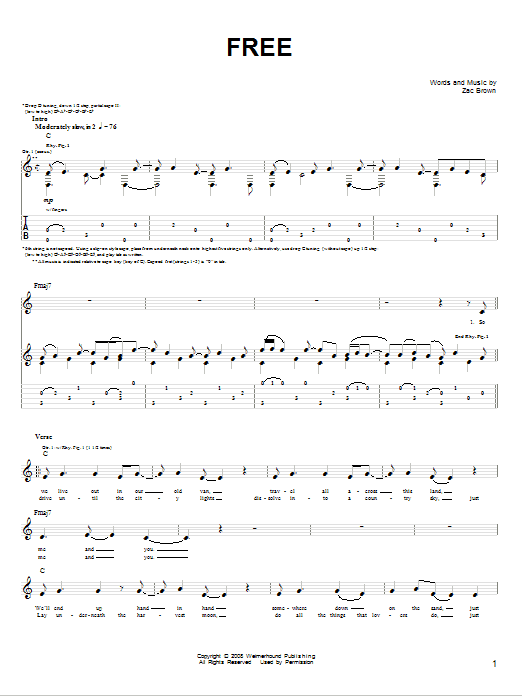Product gallery: Page 1 of 1 Free, Zac Brown Band