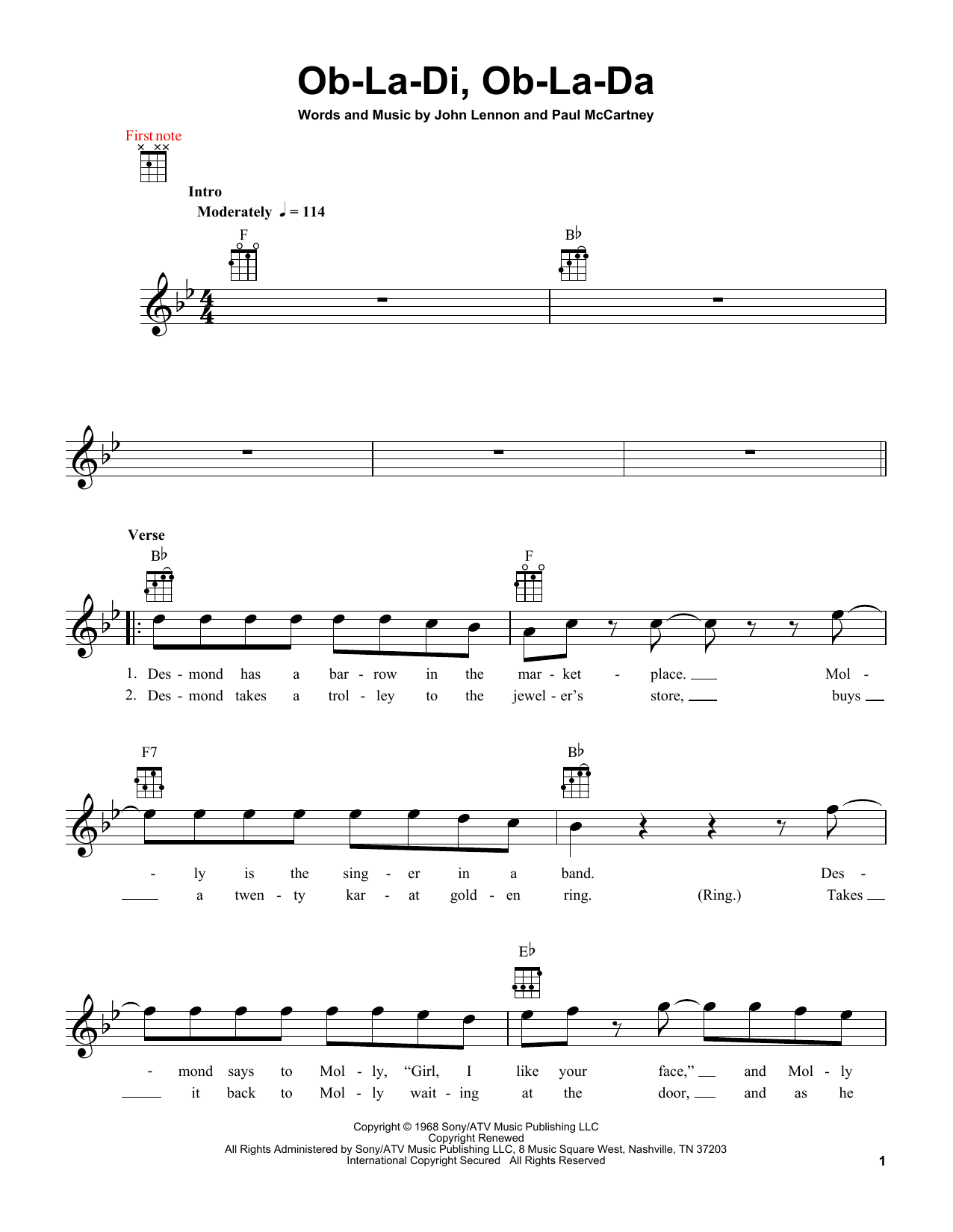 Product gallery: Page 1 of 1 Ob-La-Di, Ob-La-Da, The Beatles