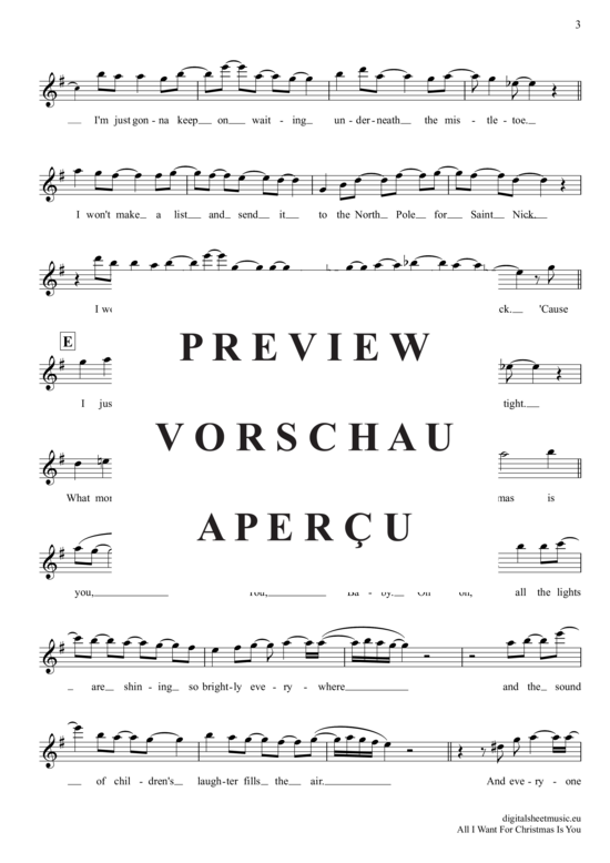 Produktgalerie: Seite 4 von 5 All I Want For Christmas Is You , Carey, Mariah, (Oboe)