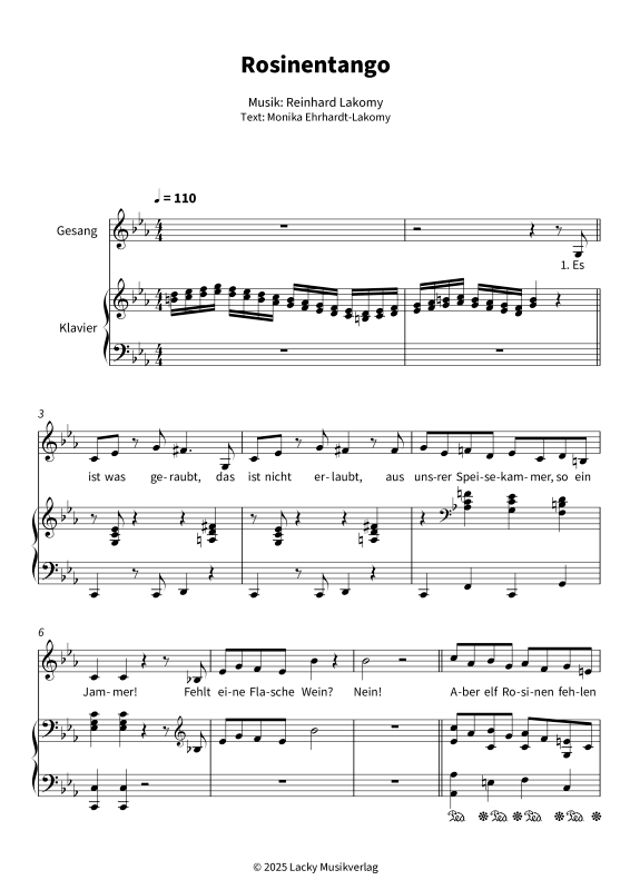 Produktgalerie: Seite 1 von 8 Rosinentango, , Gesang und Klavier