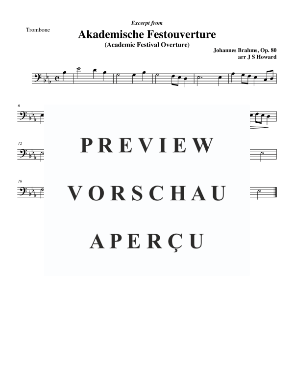 Product gallery: Page 11 of 11 Academic Festival Overture, , Brass Quintet