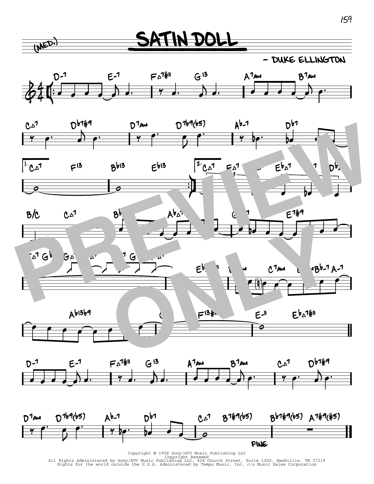Product picture to: Satin Doll (arr. David Hazeltine)