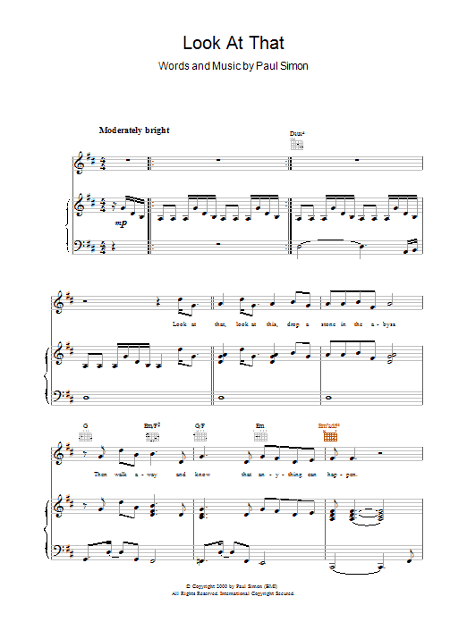 Produktgalerie: Seite 1 von 1 Look At That, Paul Simon, Gesang, Gitarre, Klavier