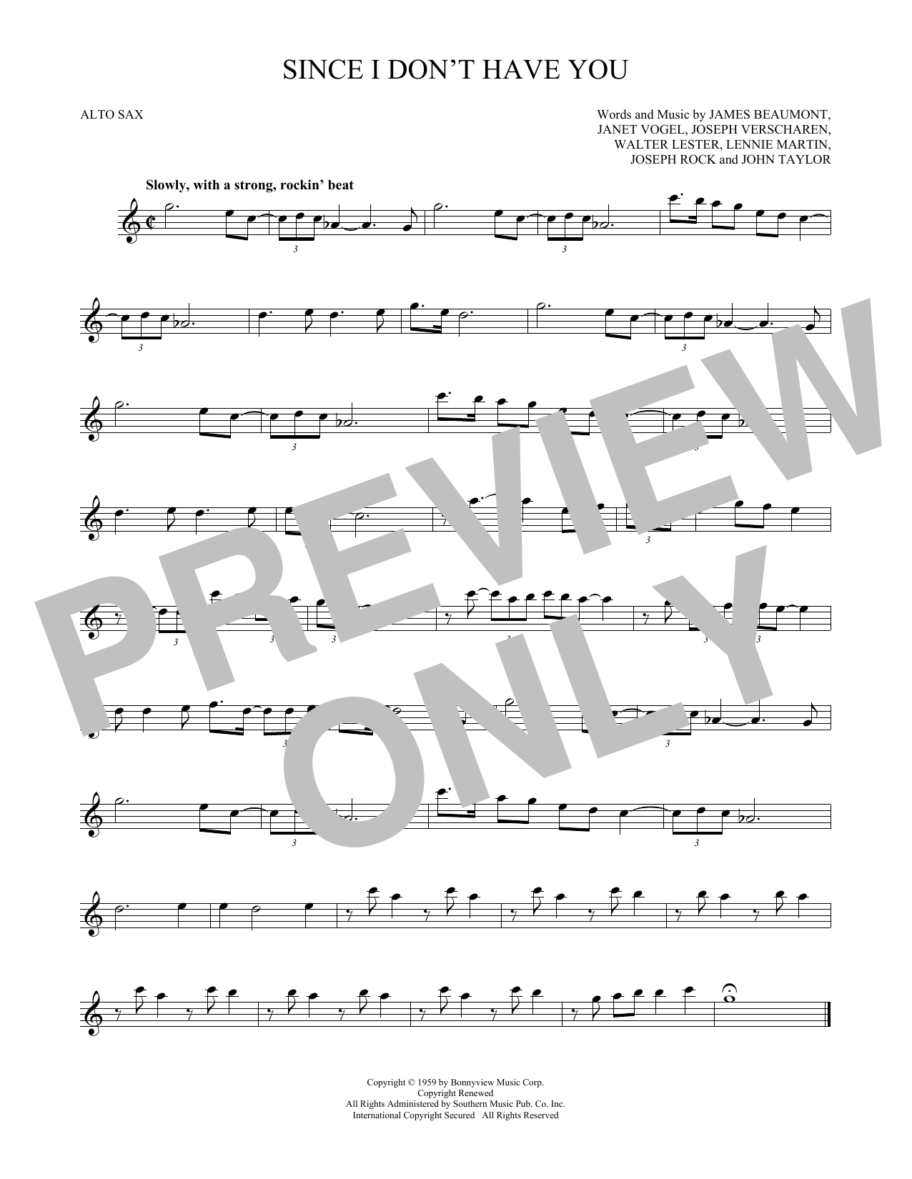 Product gallery: Page 1 of 1 Since I Don't Have You, The Skyliners