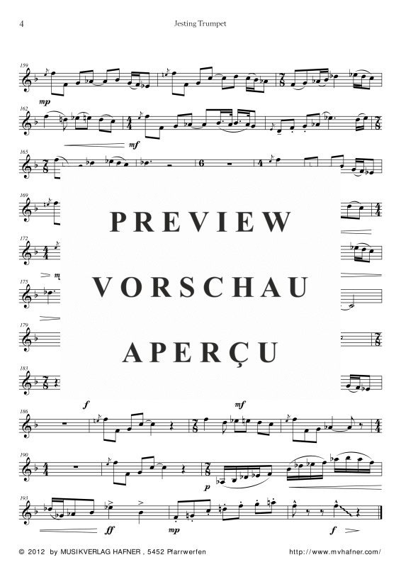 Produktgalerie: Seite 7 von 11 Jesting Trumpet, , (Trompete in B und Klavier)