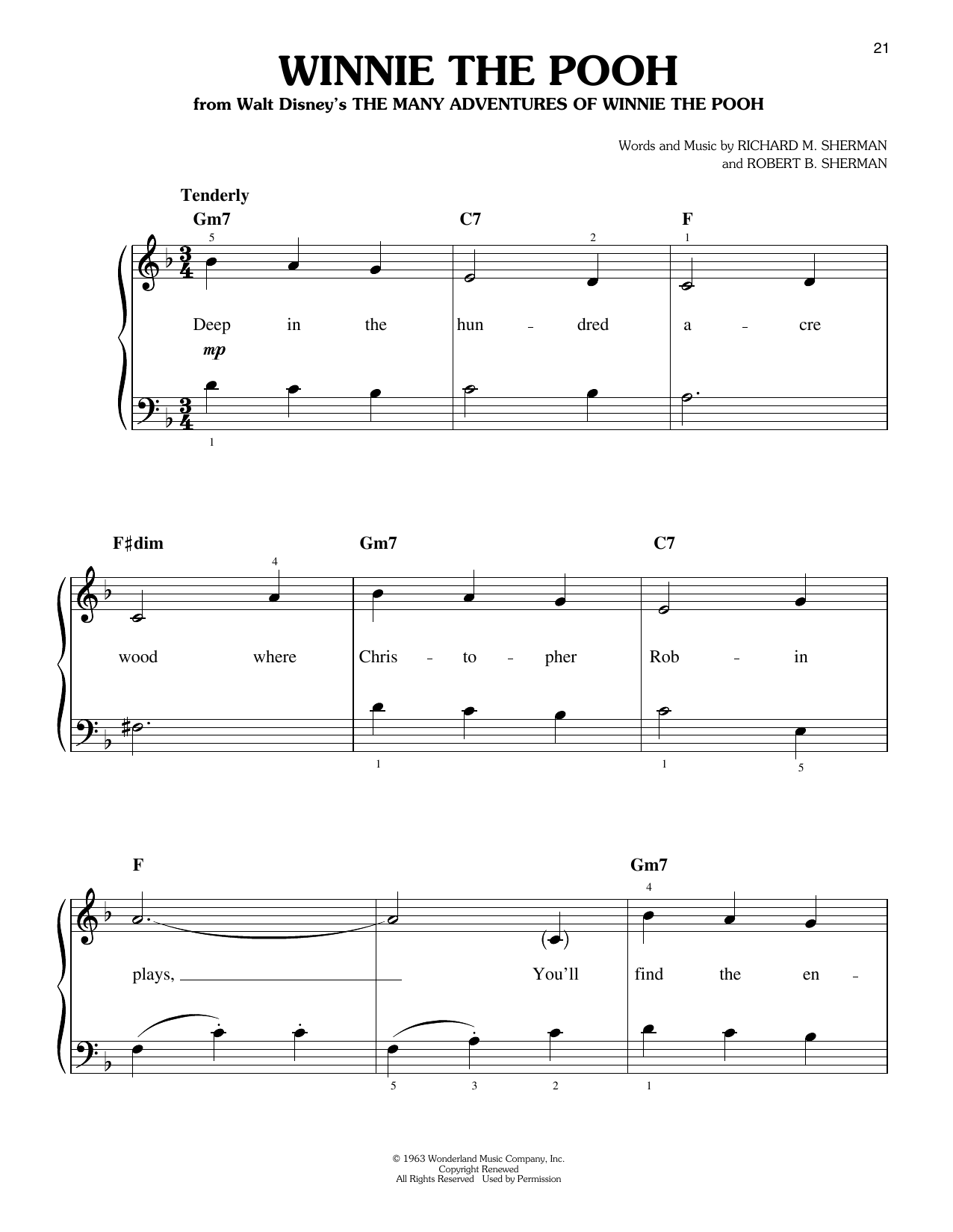 Produktbild zu: Winnie The Pooh (from The Many Adventures of Winnie the Pooh)