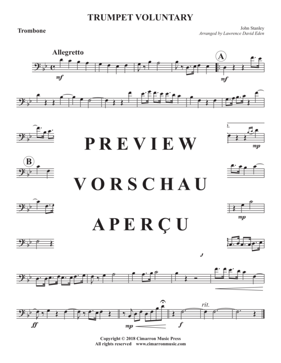 Produktgalerie: Seite 9 von 10 Trumpet Voluntary , , (Blechbläser Quintett)
