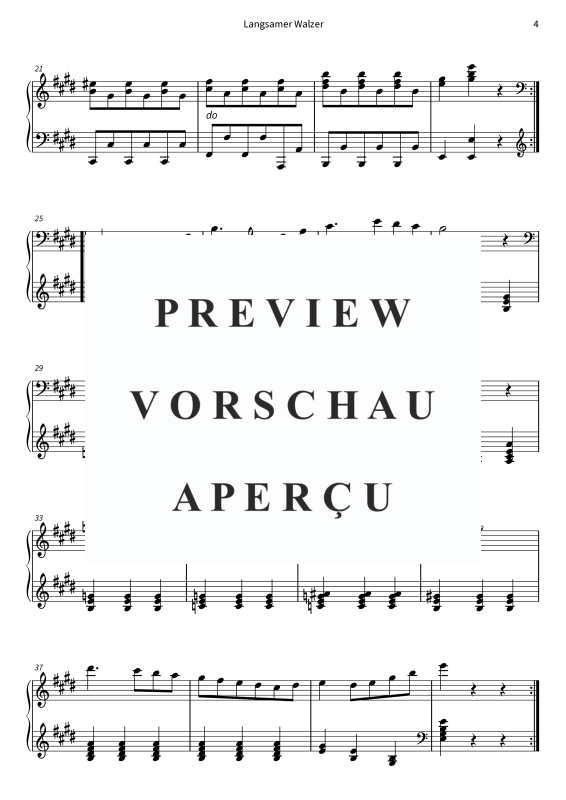 Produktgalerie: Seite 6 von 6 Langsamer Walzer - Nr. 4 aus den Neun Tänzen für Klavier, , Klavier Solo